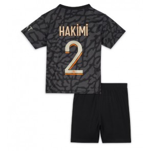 Paris Saint-Germain Achraf Hakimi #2 Tredje trøje Børn 2023-24 Kort ærmer (+ korte bukser)